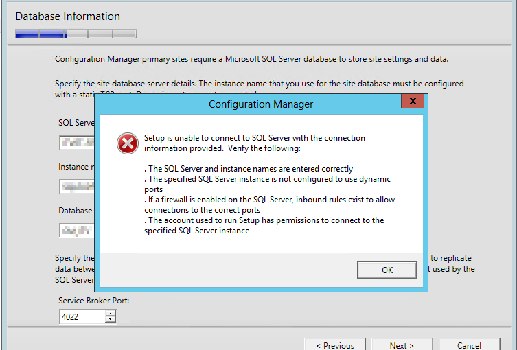 SCCM & SQL